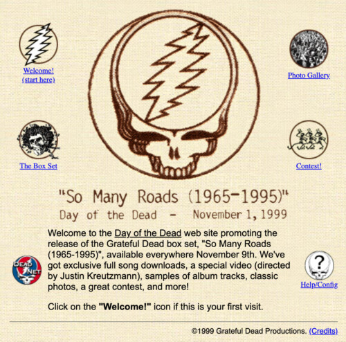 Grateful Dead First Box Set “So Many Roads” Web Site + Promotional Campaign