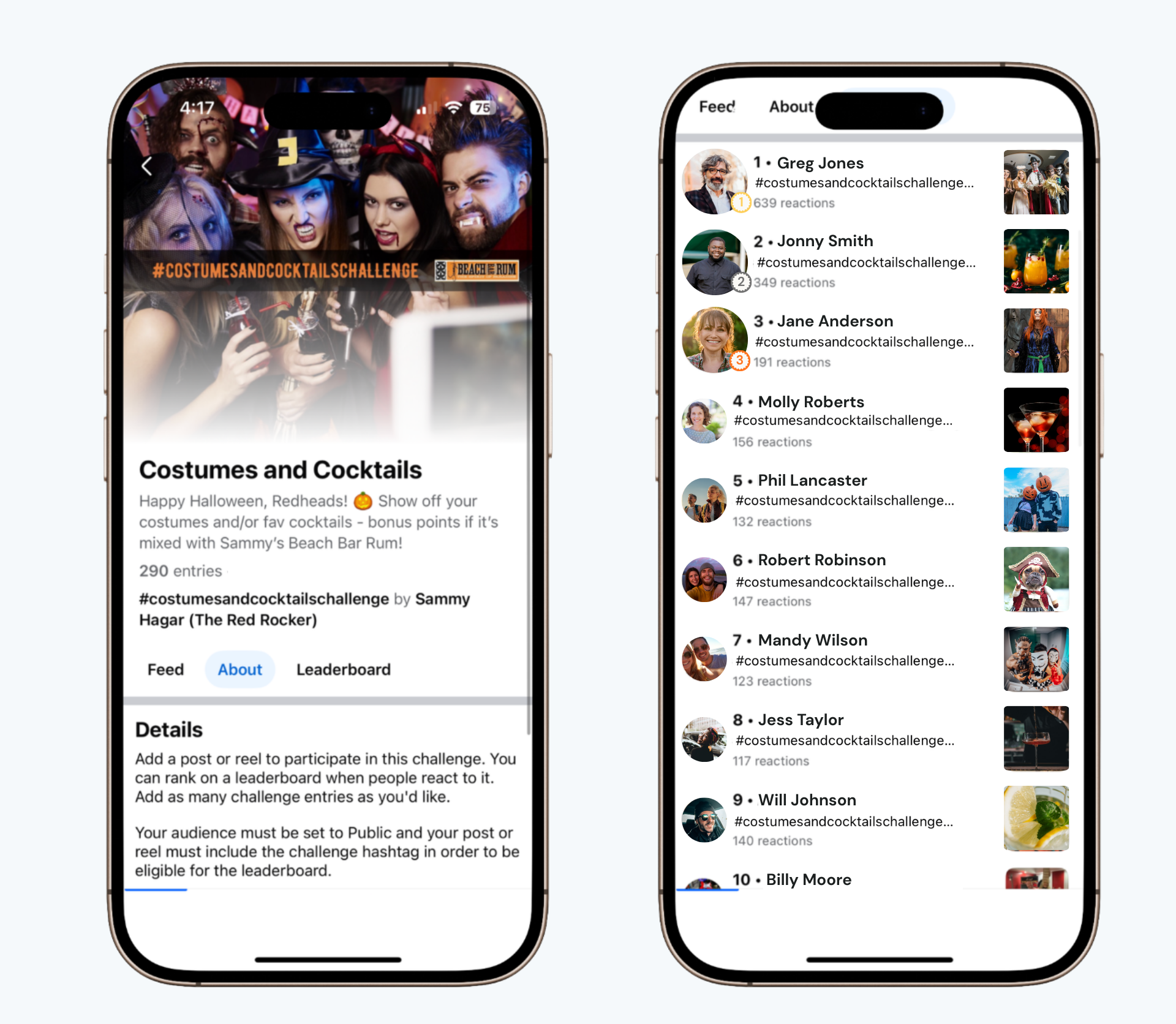 Facebook Fan Challenges Phone Mockup